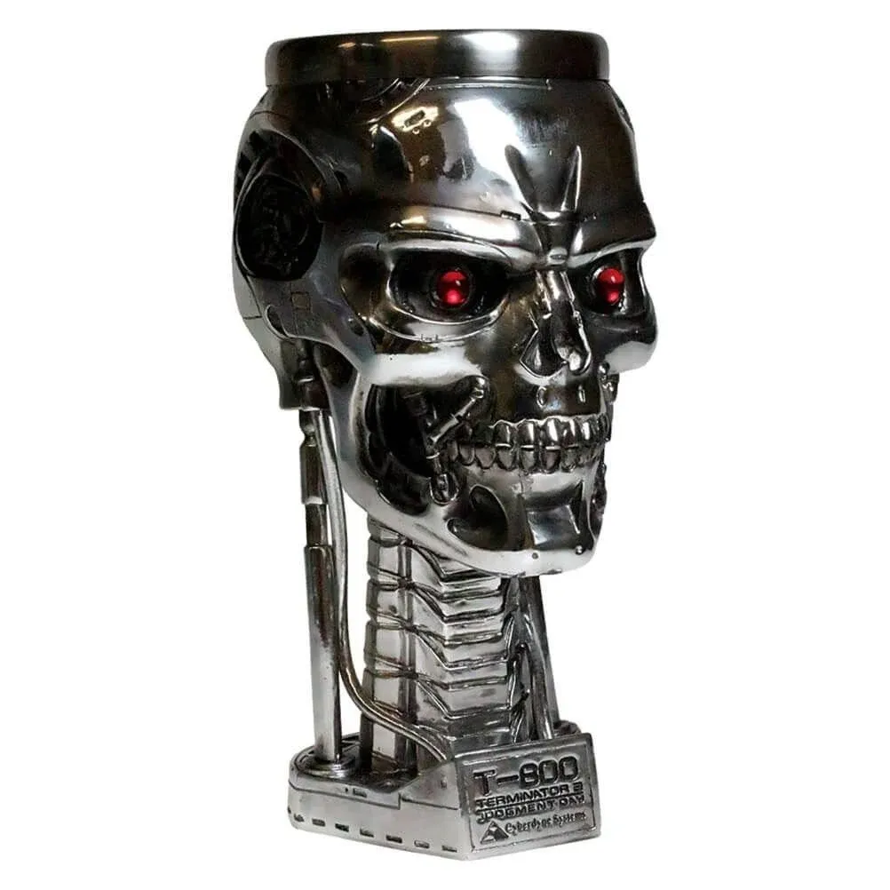 Nemesis Now Terminator Head Goblet 17cm Silver, Resin w/Stainless Steel Insert