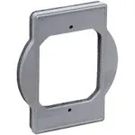 Hubbell Taymac PRBA400G Gray Polycarbonate 1-Gang Round Box Adapter 0.37 D in.