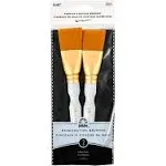 Plaid 50557E Flat Brush, (2-Piece), Gold Taklon