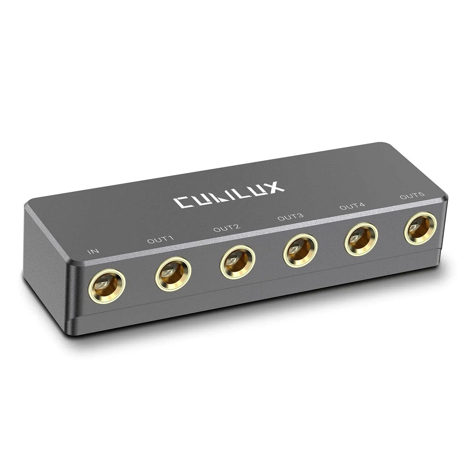 Cubilux 5-Way 1/4" TRS Audio Splitter Box