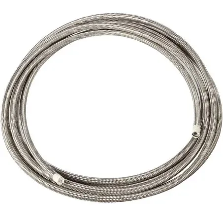 20 Ft 6AN AN6 (5/16") Universal Braided Stainless Steel PTFE TEFLON Oil Fuel Gas Line Hose