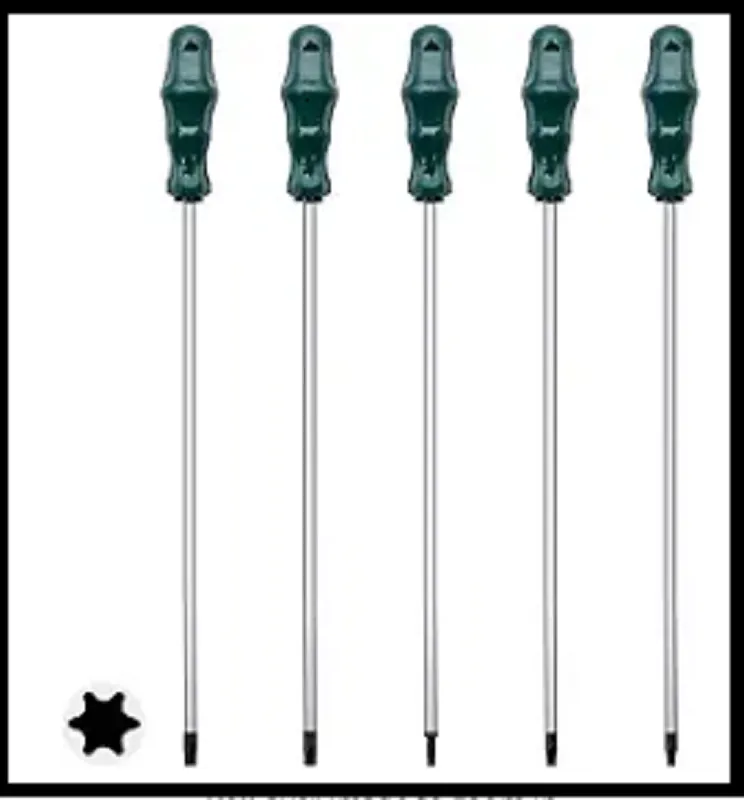 Extra Long 5pcs 12 Inch Magnetic Torx Driver Star Screwdrivers Set Chrome Vanadi