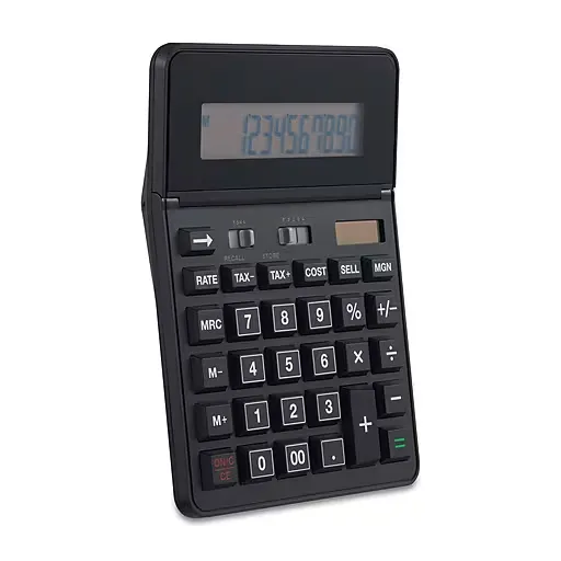 Staples 12-Digit Battery & Solar Basic Calculator, Black (TR290/ST290-CC)