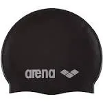 Arena Swim Cap Classic Silicone Black Silver