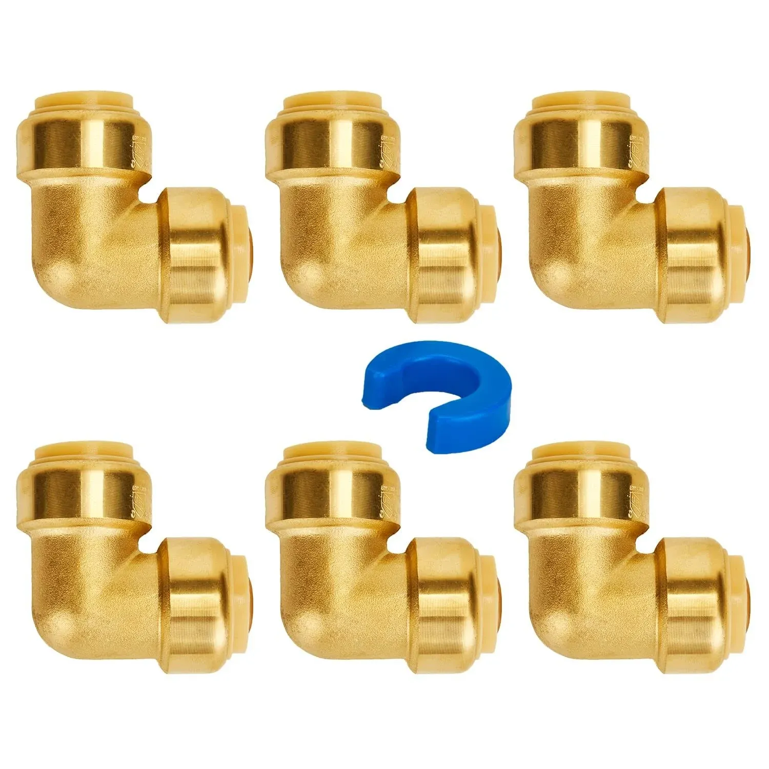 SUNGATOR 3/4 inch 90 Degree Elbow, No Lead Brass Plumbing Fittings Push to ...