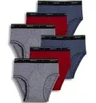 Jockey Men's Classic Low Rise Brief - 6 Pack 34 Black Stripe/Red Apple/Blue Stripe