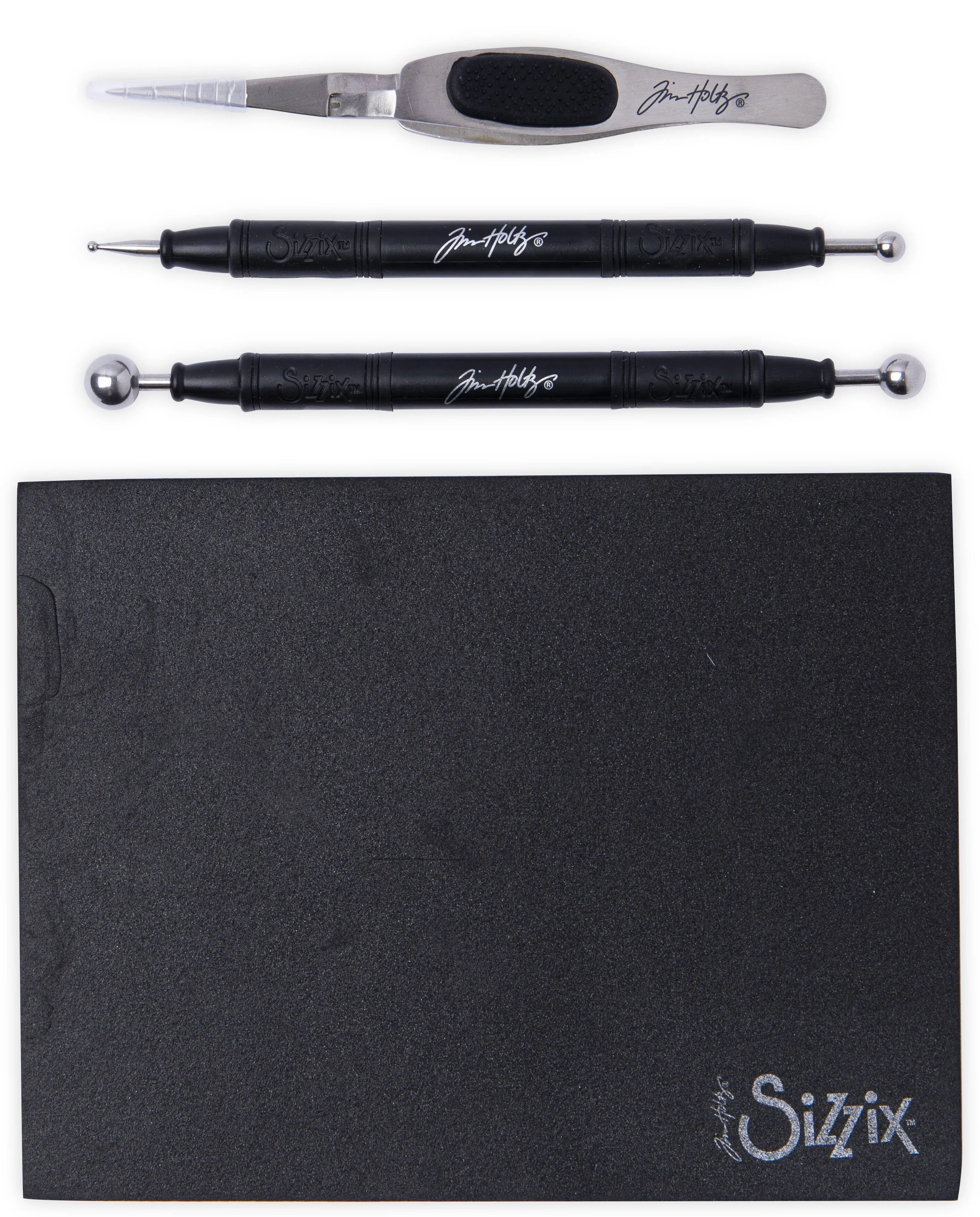 Sizzix Tim Holtz Shaping Kit 665304 – Scrapbooking and Cardmaking Paper Sculpting Set (Black)