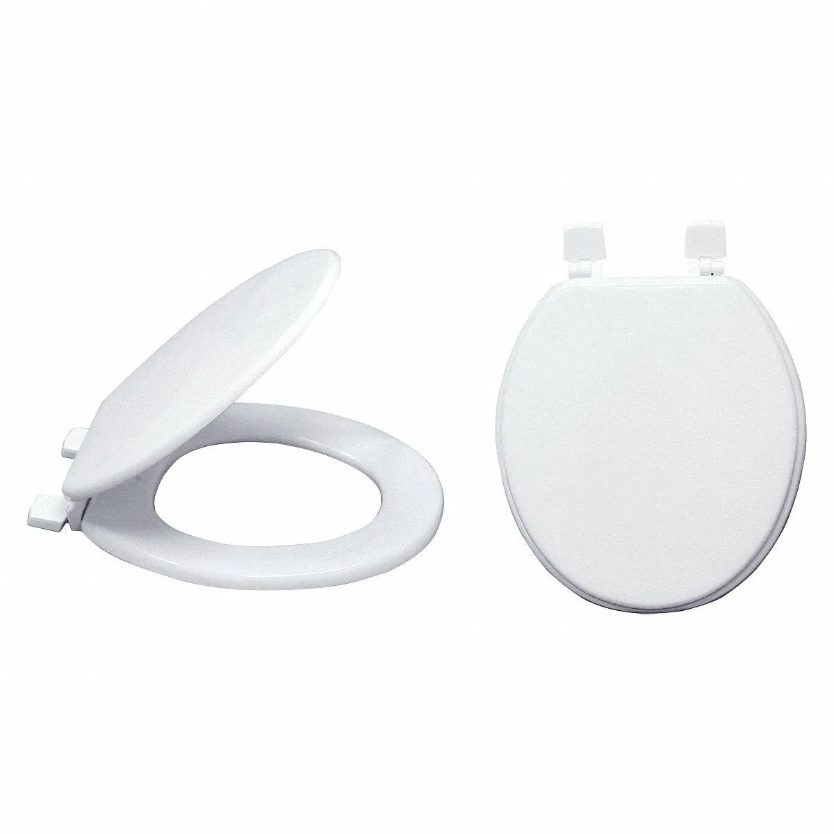 EZ-FLO 65905 Wood Toilet Seat (White)