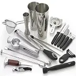 Mercer Culinary M37102 Barfly 18-Piece Deluxe Stainless Steel Mixology Set