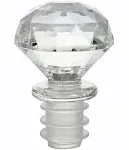 Prodyne Bottle Stopper Solid Crystal-Clear Acrylic with Airtight Silicone Seal