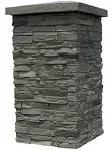 NextStone Slatestone Column Wrap-sq ft Pewter Faux Stone Veneer in Gray | 30 SLS-CWK-PW