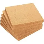 Juvale 6-Pack Square Cork Trivet Set