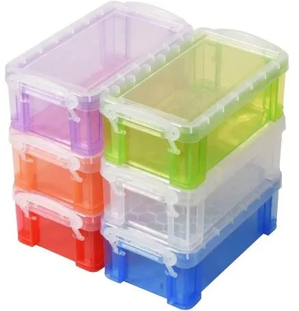 9Pack Small Plastic Containers with Lids, Clear Mini Storage Box Bins (L3.4 x W2.5 x H2in) -Reusable Box, Small Items Accessories Parts Storage Organizer for Beads, Jewelry, Nail Art, Sewing&Crafting