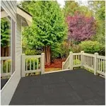 Pure Garden Wood Plastic Composite Interlocking Patio Floor Tiles - Set of 6 Gray