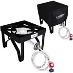 GAS ONE 200,000 BTU Square Heavy-Duty Single Burner Outdoor Stove