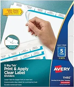 Avery® Big Tab Index Maker Index Divider 11492-1 Each