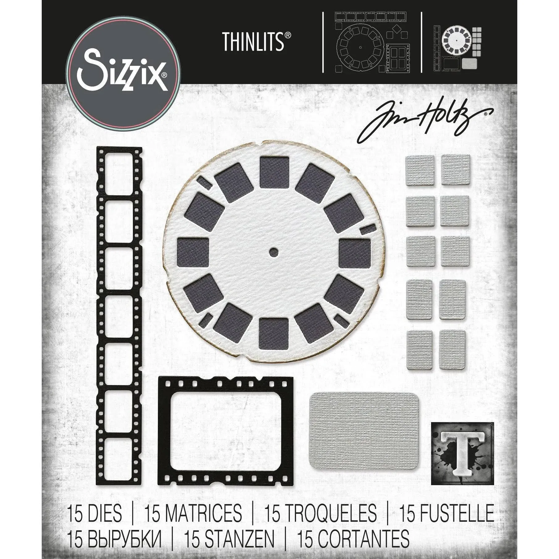 Sizzix Thinlits Die Set - Vault Picture Show, 666602 By: Tim Holtz