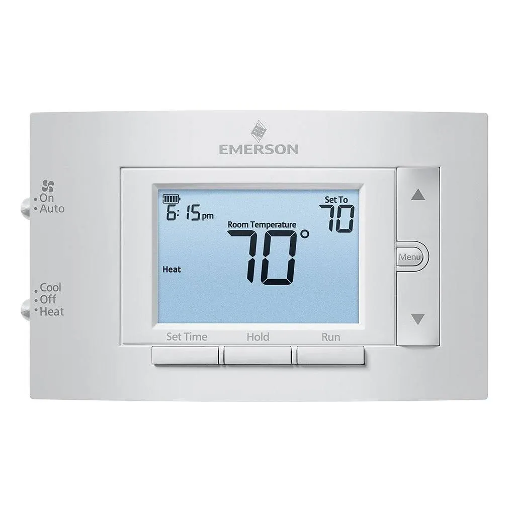 Emerson - 80 Series Digital Thermostat Program/Non-Program