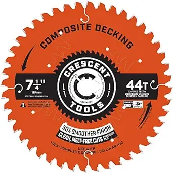 Crescent Crescent Circular Saw Blade Composite Decking 7 1/4'' X 44T