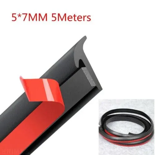 Trim-Lok Trim Seal with Side Bulb – Fits 1/8” Edge, 3/8” Bulb Seal Diameter, 25’ Length – PVC Plastic Trim with EPDM Rubber Seal, Easy to Install