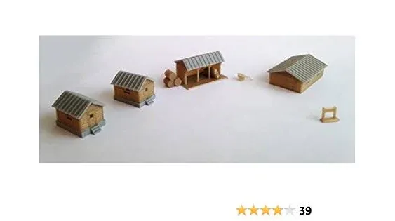 Outland Models Train Railway Layout Country Farm House Shed Cottage Set Z Scale