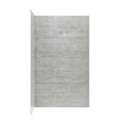 Ove Decors Misty 48 x 32 in. Solid Surface Corner Shower Wall - White