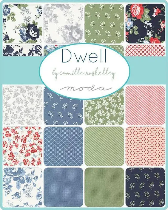 Dwell Charm Pack by Camille Roskelley; 42-5" Precut Fabric Quilt Squares