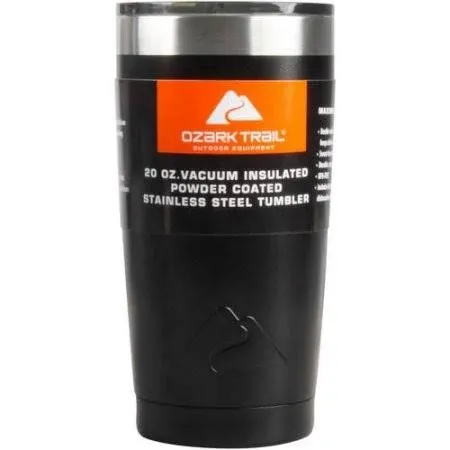 Ozark Trail 20-Ounce Double-Wall, Vacuum-Sealed Tumbler (1, Black)