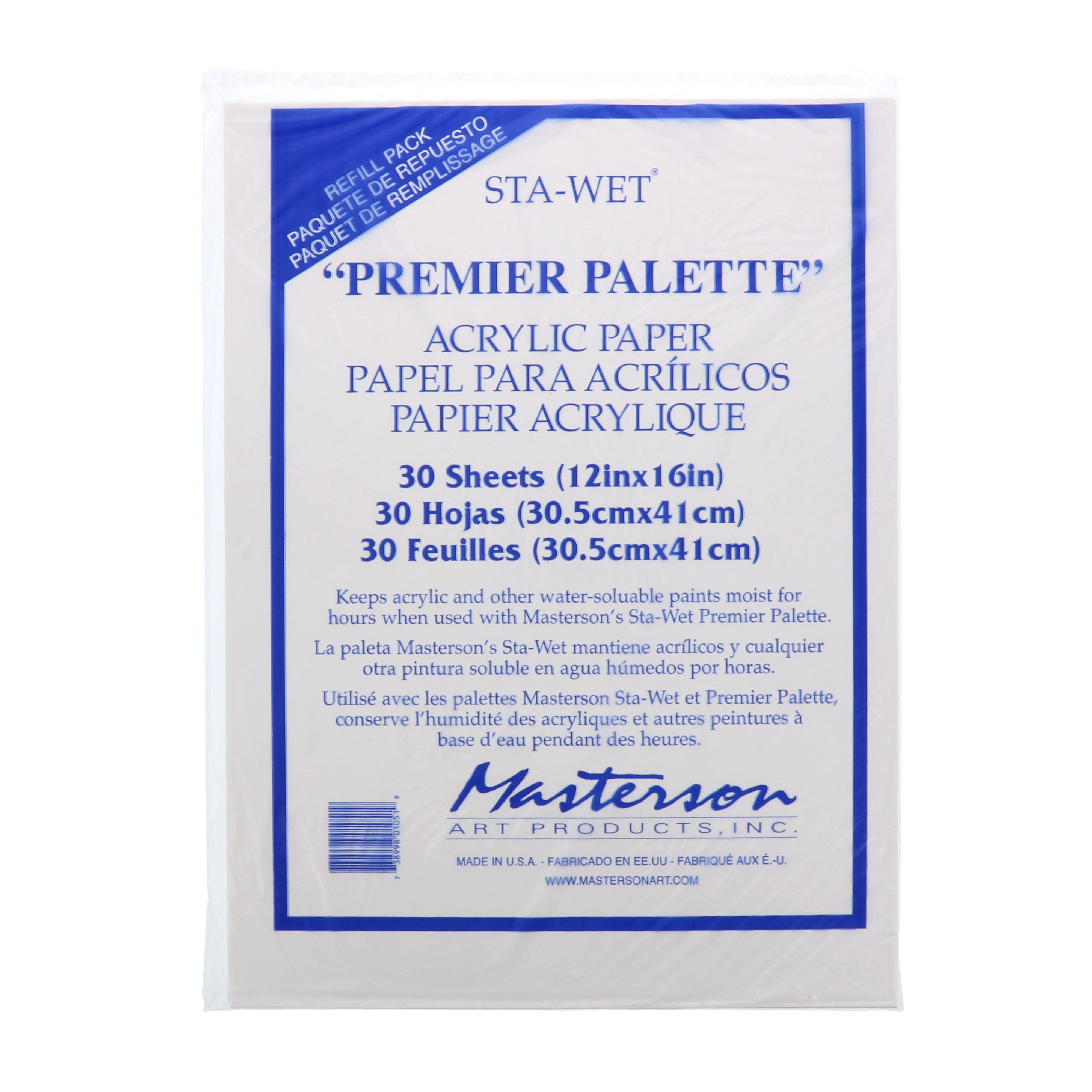 Masterson Sta-Wet Premier Palette Acrylic Paper Refill