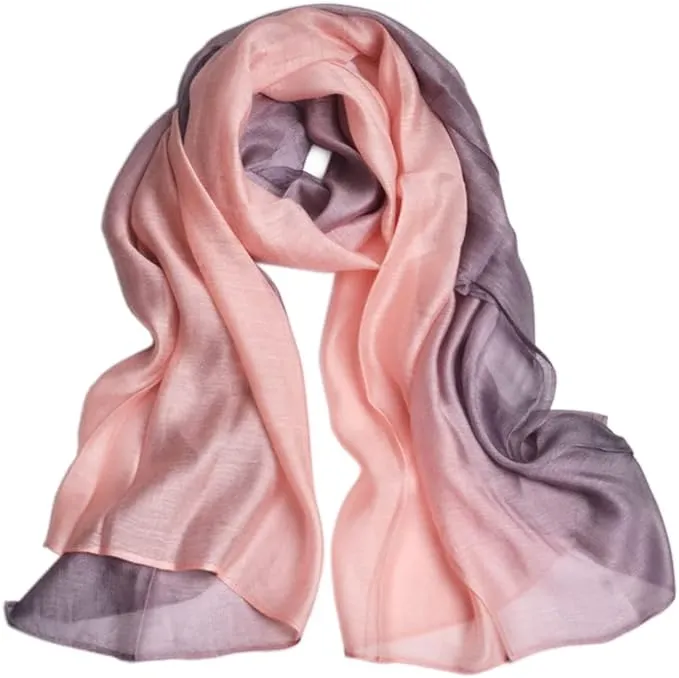 SNUG STAR Cotton Silk Scarf Elegant Soft Wraps Color Shade Scarves for Women