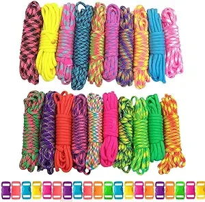 Paracord Planet 550lb Type III Paracord Combo Crafting Kits with Buckles