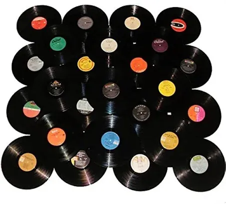 VinylShopUS - Lot of 12" Vinyl Records for Crafts & Decoration Artwork for Party Decor Artist Studio Vintage Look (Lot of 20)