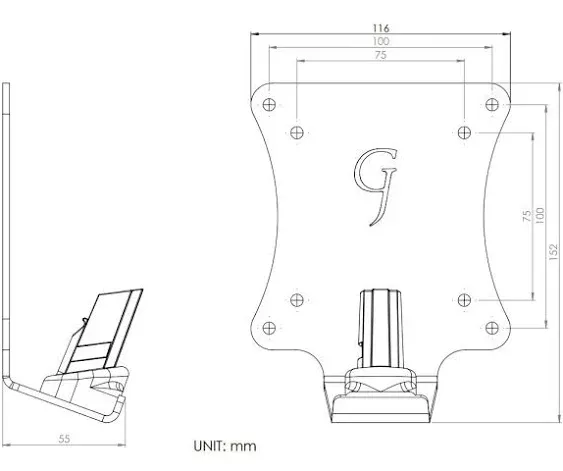 Gladiator Joe Monitor Arm/Mount VESA Bracket Adapter Compatible with Samsung 27" Curved Display Monitor CF591-100% Made in North America | This Item