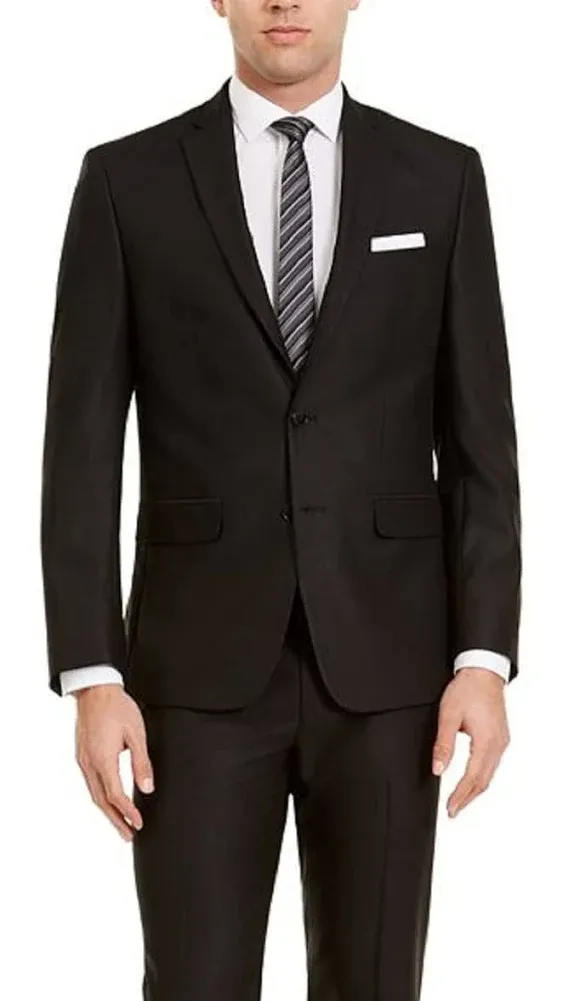 Van Heusen Men's Stretch Performance Two Button Suit - Two Piece Business Suit Jacket and Pants