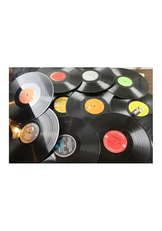 VinylShopUS - Lot of 12" Vinyl Records for Crafts & Decoration Artwork for Party Decor Artist Studio Vintage Look (Lot of 10)