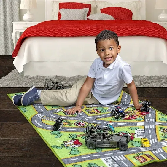 Kids Rug Carpet Playmat City Life Learn Have Fun Safe, Children&#039;s Educational