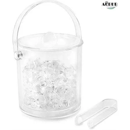 Double wall ice bucket with lid and ice forceps 1 1 / 2 Quart | suitable for ...