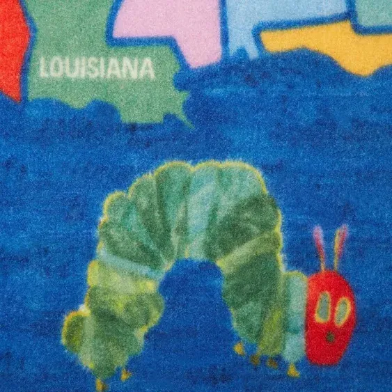 Eric Carle 3 x 5 Blue Indoor Machine Washable Area Rug Lowes.com