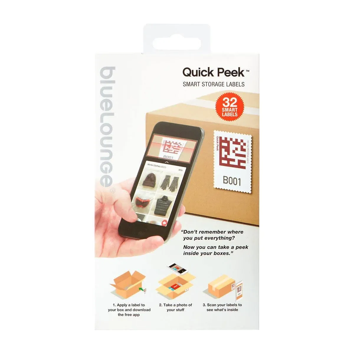 Quick Peek Smart IOS App Based Moving Storage Location Labeling System 32 Labels