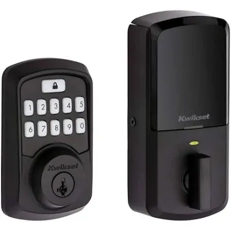 Aura Matte Black Single Cylinder Electronic Bluetooth Keypad Smart Lock Deadbolt featuring SmartKey Security