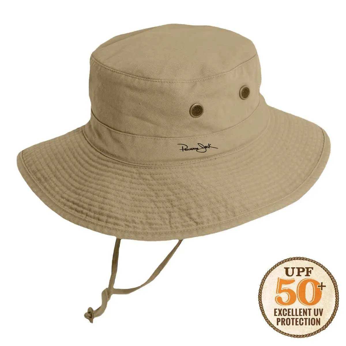 Panama Jack Men's Marina Bay Cloth Boonie Bucket Sun Protection Hat