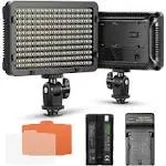 Neewer Dimmable 176 LED Video Light on Camera LED Panel with Battery Charger set