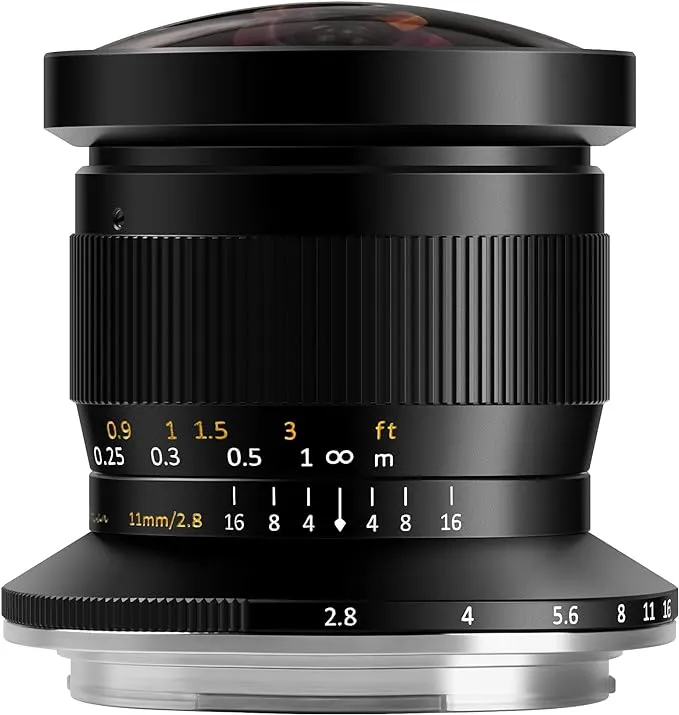 TTArtisan 11mm F2.8 Ultra Wide Angle Manual Focus Rectangle Fisheye Lens for Leica M-Mount Cameras Like Leica M240 M3 M6 M7 M8 M9 M9p M10