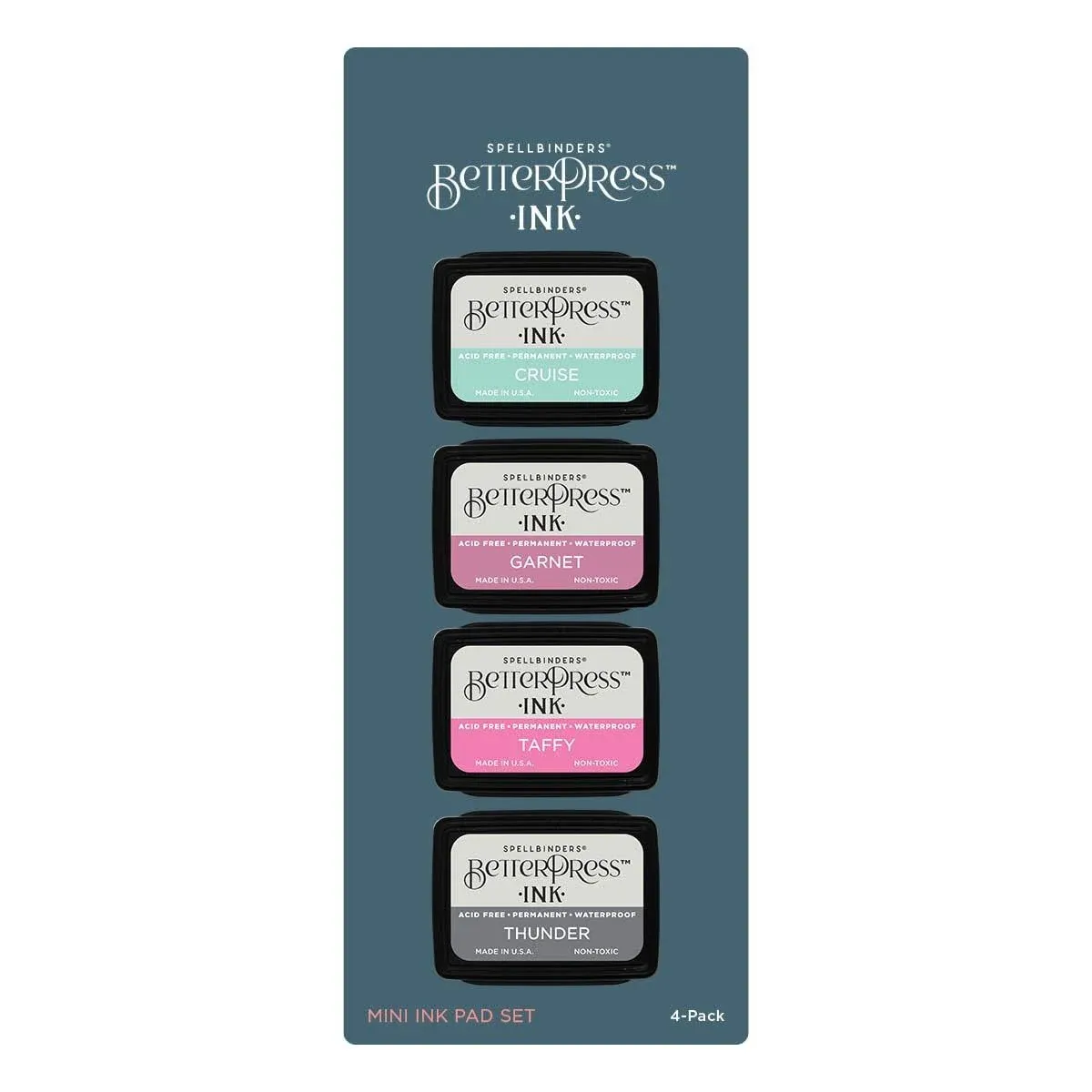 Spellbinders BetterPress Ink Pad Set Jet Set | Set Of 4