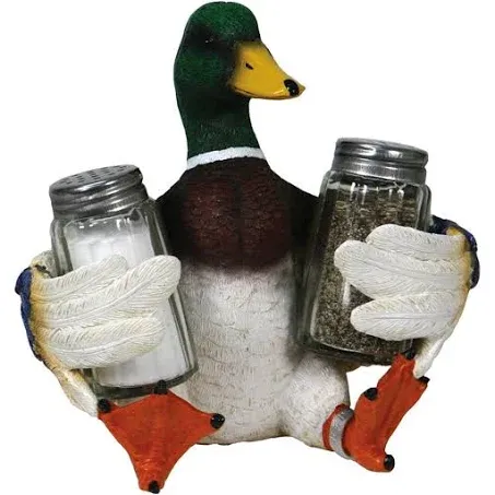 Salt and Pepper Shakers - Duck Holding