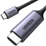 UGREEN USB C to HDMI Cable 1M 4K 60Hz, Type C to HDMI Adapter Thunderbolt 4/3 to HDMI for Home Office Compatible with iPhone 16/15 Pro Max Plus, MacBook Pro Air iPad Pro, XPS, Galaxy S24, Steam Deck