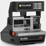 Polaroid 600 Sun600 LMS Built-in Flash Instant Film Camera with Strap for Instant Photography (Silver and Black)