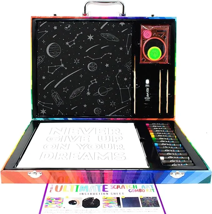 Art 101 - Ultimate Scratch Art Combo Kit, 41 Pieces