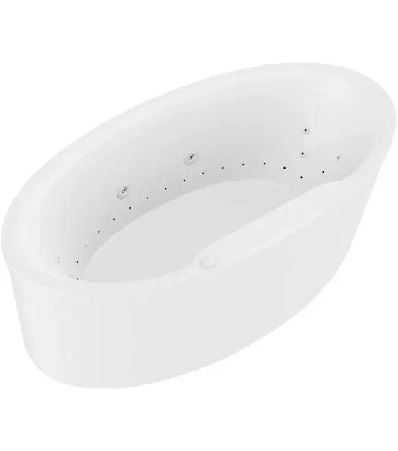 Heidi 5.7' Whirlpool and Air Freestanding Bath Tub, White - Contemporary - Bathtubs - by SpaWorld Corp | Houzz