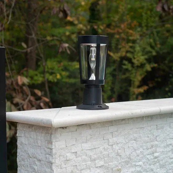 Amphora 12 1/4&quot; High Black LED Outdoor Solar Light | www.lampsplus.com